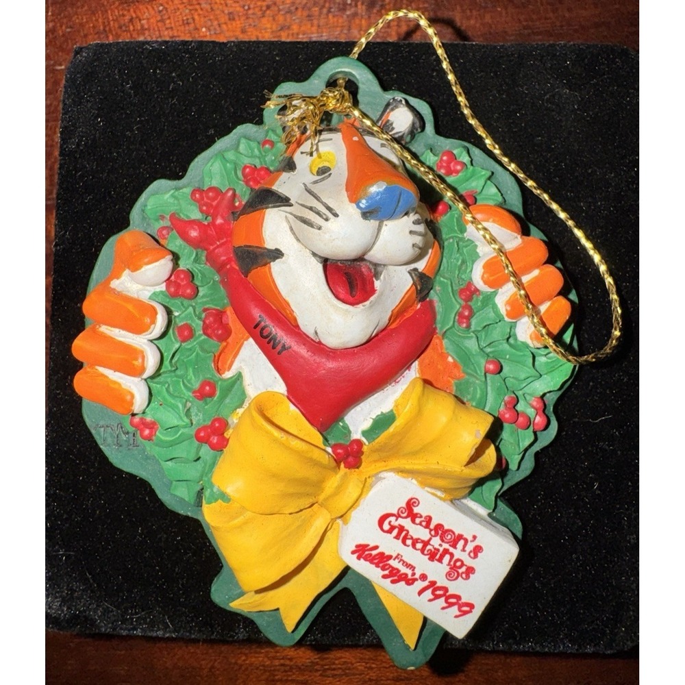 Kellogg's Tony the Tiger Christmas Ornament 1999 Holiday Cereal Mascot Decor